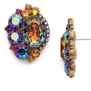 Anthro x Sorrelli Bold Crystal Earring in Volcano